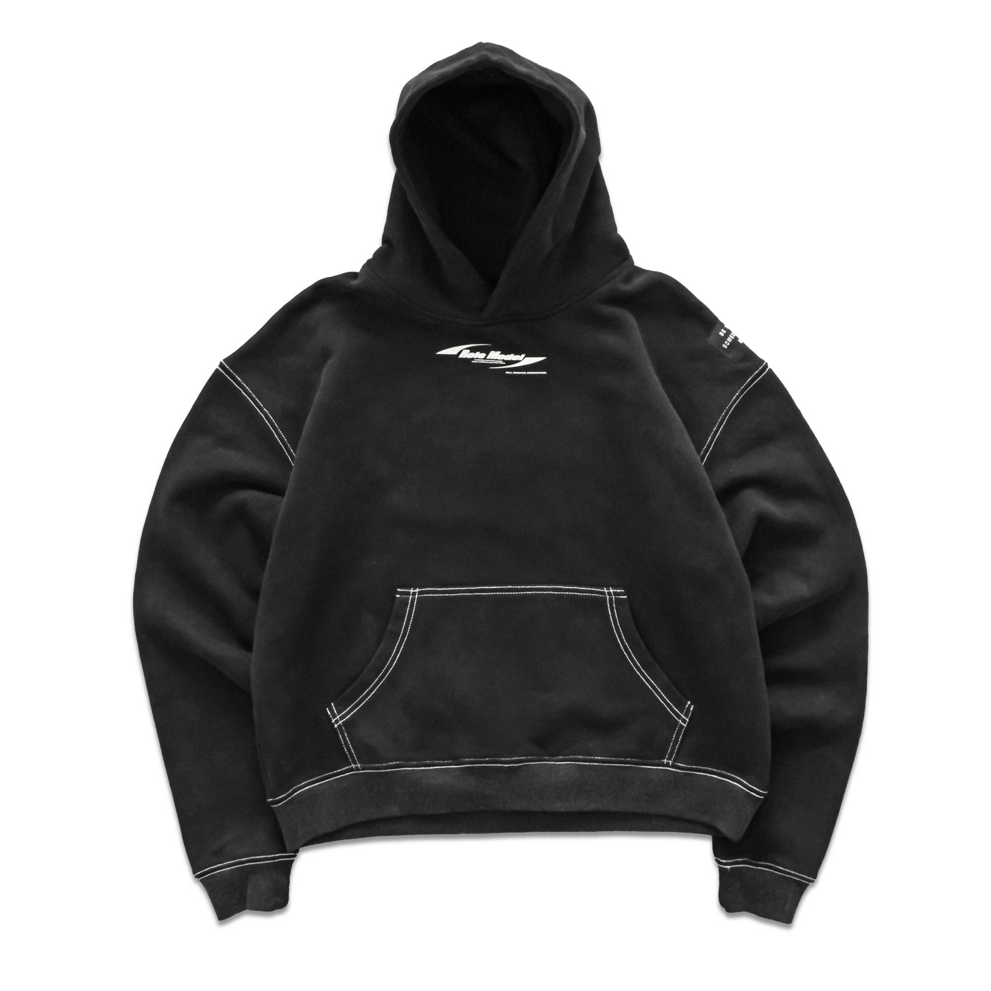 "CONTRAST" HOODIE - BLACK