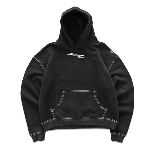 "CONTRAST" HOODIE - BLACK